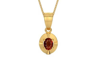 Gold Hessonite Garnet Pendant Rare Quality (P11)