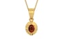 Gold Hessonite Garnet Pendant Rare Quality (P11)