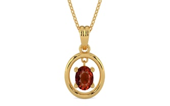 Gold Hessonite Garnet Pendant Rare Quality (P2)