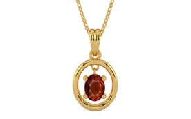 Gold Hessonite Garnet Pendant Rare Quality (P2)