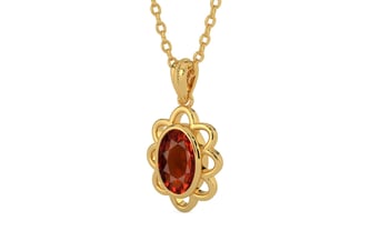 Gold Hessonite Garnet Pendant Rare Quality (P3)