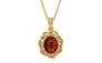 Gold Hessonite Garnet Pendant Rare Quality (P5)