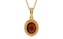 Gold Hessonite Garnet Pendant Rare Quality (P7)