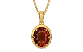 Gold Hessonite Garnet Pendant Rare Quality (P8)