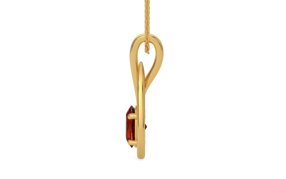 Gold Hessonite Garnet Pendant Rare Quality (P9)
