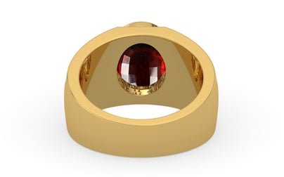 Gold Hessonite Garnet Ring Fine Quality (R1)