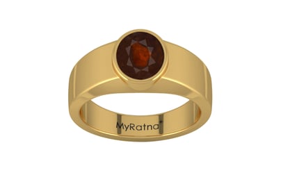 Gold Hessonite Garnet Ring Fine Quality (R10)