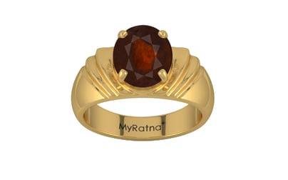 Gold Hessonite Garnet Ring Fine Quality (R4)