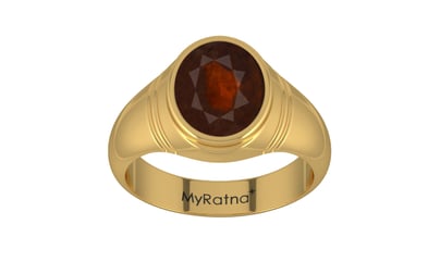 Gold Hessonite Garnet Ring Fine Quality (R7)
