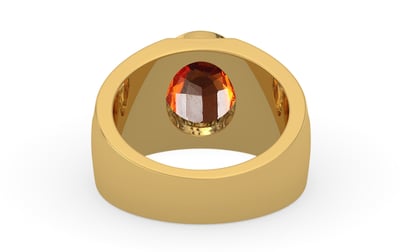 Gold Hessonite Garnet Ring Limited Quality (R1)