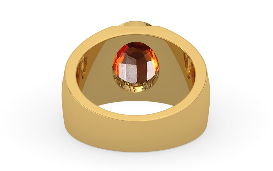 Gold Hessonite Garnet Ring Limited Quality (R1)