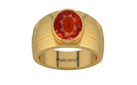Gold Hessonite Garnet Ring Limited Quality (R1)