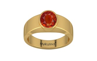 Gold Hessonite Garnet Ring Limited Quality (R10)