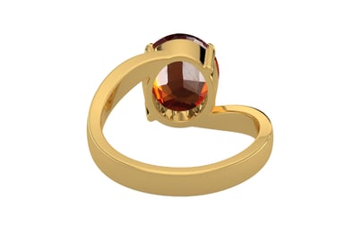 Gold Hessonite Garnet Ring Limited Quality (R2)