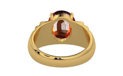 Gold Hessonite Garnet Ring Limited Quality (R4)
