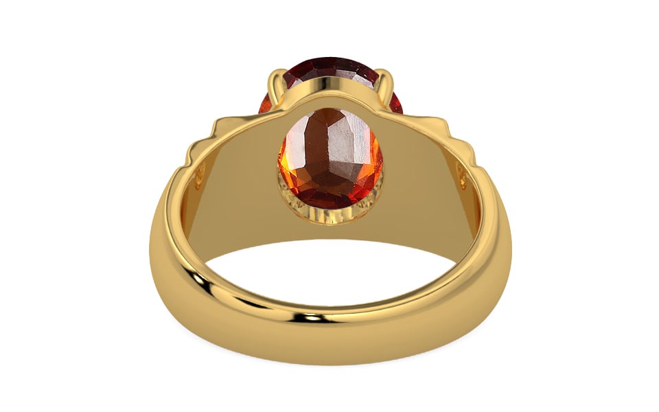 Gold Hessonite Garnet Ring Limited Quality (R4)