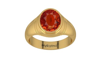 Gold Hessonite Garnet Ring Limited Quality (R7)