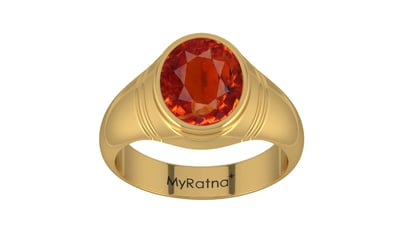 Gold Hessonite Garnet Ring Limited Quality (R7)