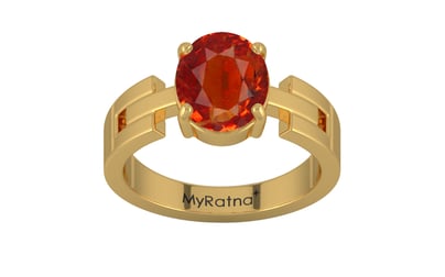 Gold Hessonite Garnet Ring Limited Quality (R8)