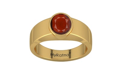 Gold Hessonite Garnet Ring Prime Quality (R10)