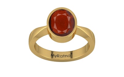 Gold Hessonite Garnet Ring Prime Quality (R9)