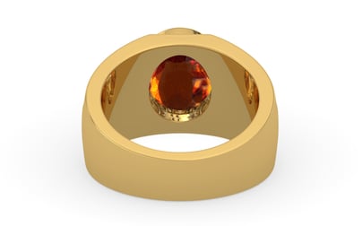 Gold Hessonite Garnet Ring Rare Quality (R1)