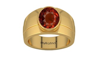Gold Hessonite Garnet Ring Rare Quality (R1)