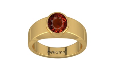 Gold Hessonite Garnet Ring Rare Quality (R10)
