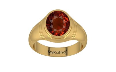 Gold Hessonite Garnet Ring Rare Quality (R7)