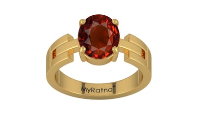 Gold Hessonite Garnet Ring Rare Quality (R8)