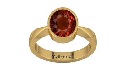 Gold Hessonite Garnet Ring Rare Quality (R9)