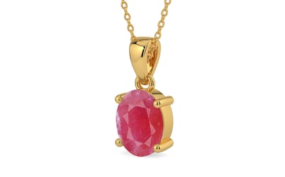 Gold Ruby Pendant Fine Quality (P10)
