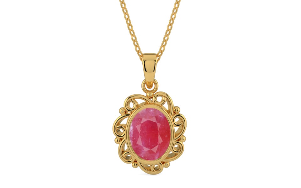 Gold Ruby Pendant Fine Quality (P5)