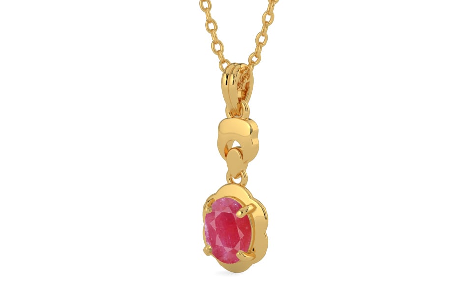 Gold Ruby Pendant Fine Quality (P6)
