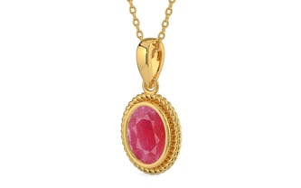Gold Ruby Pendant Fine Quality (P7)