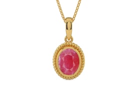 Gold Ruby Pendant Fine Quality (P7)