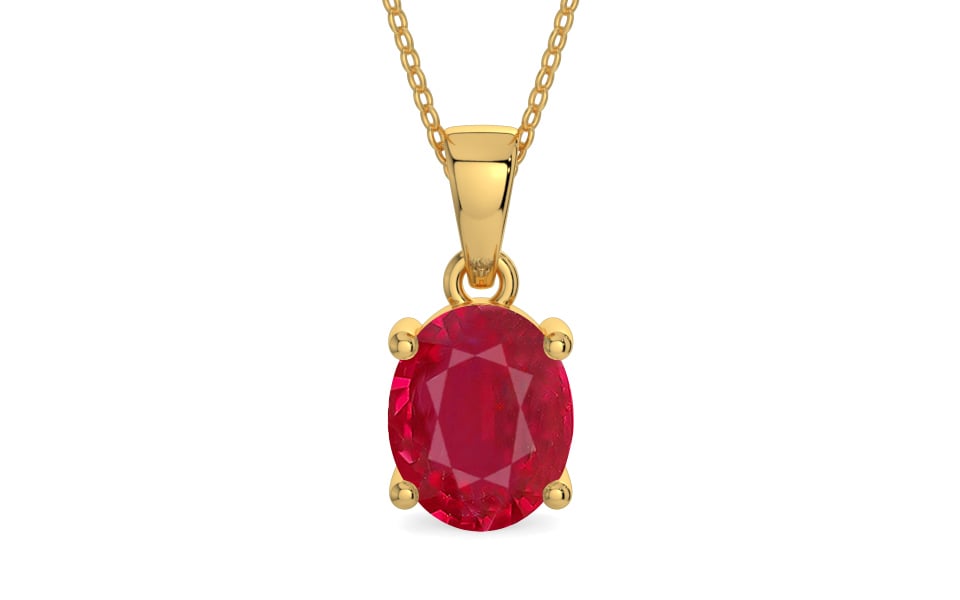 Gold Ruby Pendant Limited Quality (P10)