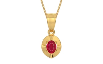 Gold Ruby Pendant Limited Quality (P11)
