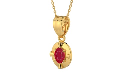 Gold Ruby Pendant Limited Quality (P11)