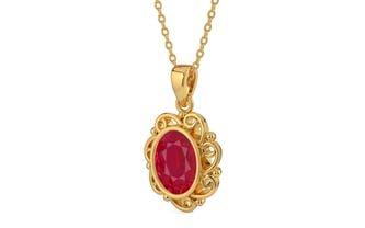 Gold Ruby Pendant Limited Quality (P5)