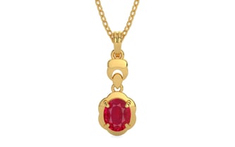 Gold Ruby Pendant Limited Quality (P6)