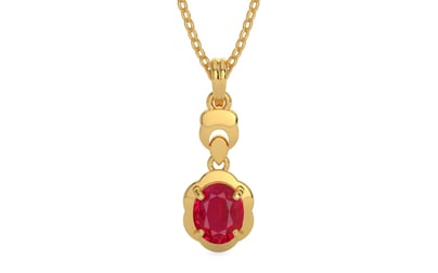 Gold Ruby Pendant Limited Quality (P6)
