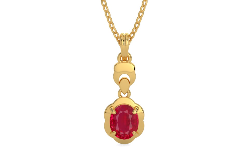Gold Ruby Pendant Limited Quality (P6)