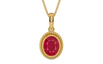 Gold Ruby Pendant Limited Quality (P7)