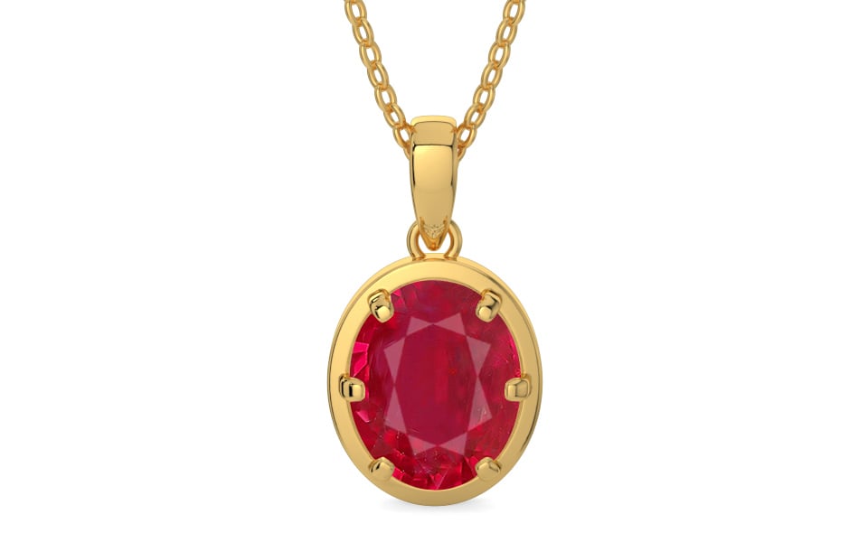 Gold Ruby Pendant Limited Quality (P8)