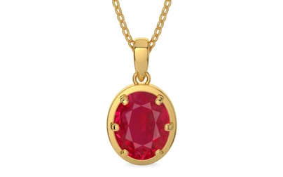 Gold Ruby Pendant Limited Quality (P8)