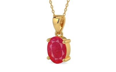Gold Ruby Pendant Prime Quality (P10)