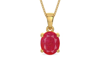 Gold Ruby Pendant Prime Quality (P10)