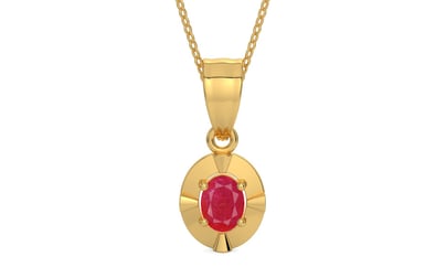 Gold Ruby Pendant Prime Quality (P11)