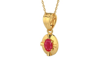 Gold Ruby Pendant Prime Quality (P11)